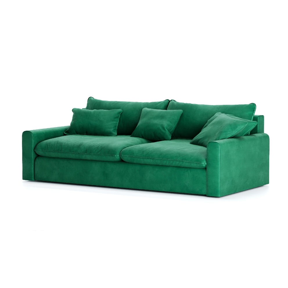 Felton Sofa in Vibrant Green Upholstery