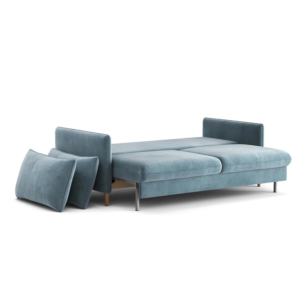 Bond 2 Seater Sofa Bed in Velvet Blue