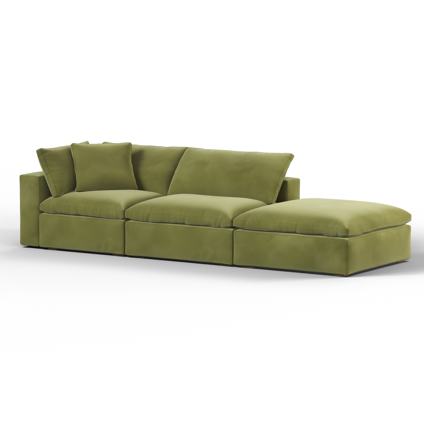 Ari modulares Ecksofa mit Sitzhocker
