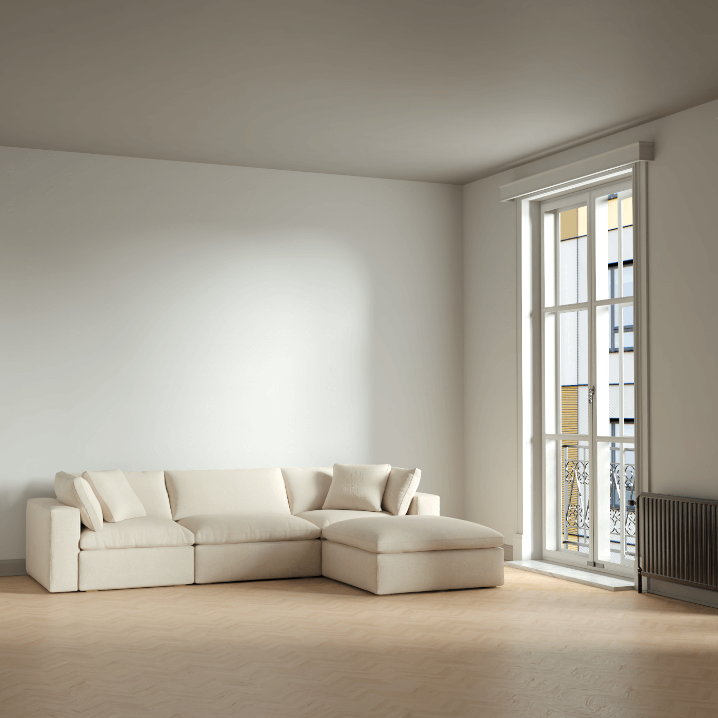 Ari dreisitziges modulares Ecksofa
