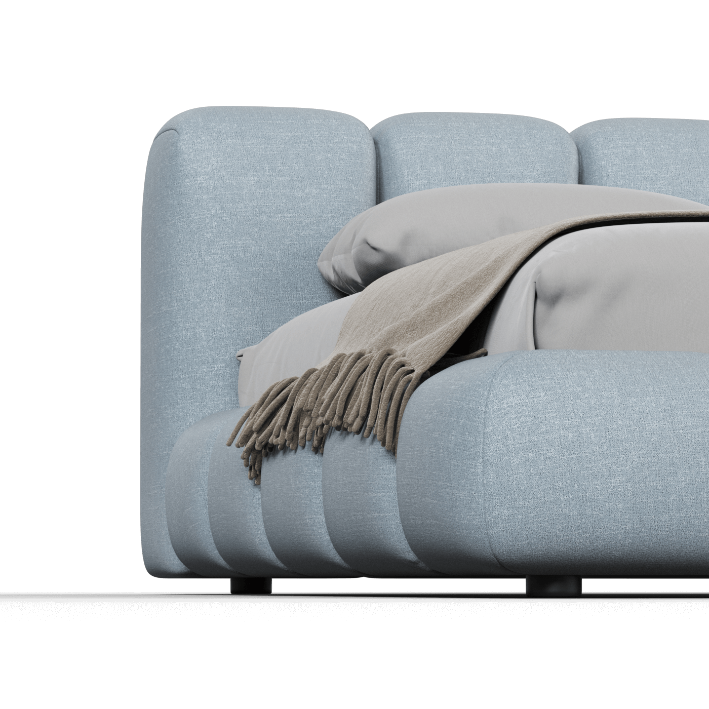 Flauschiges Doppelbett