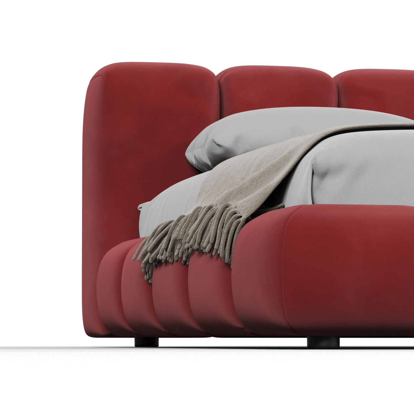 Flauschiges Doppelbett