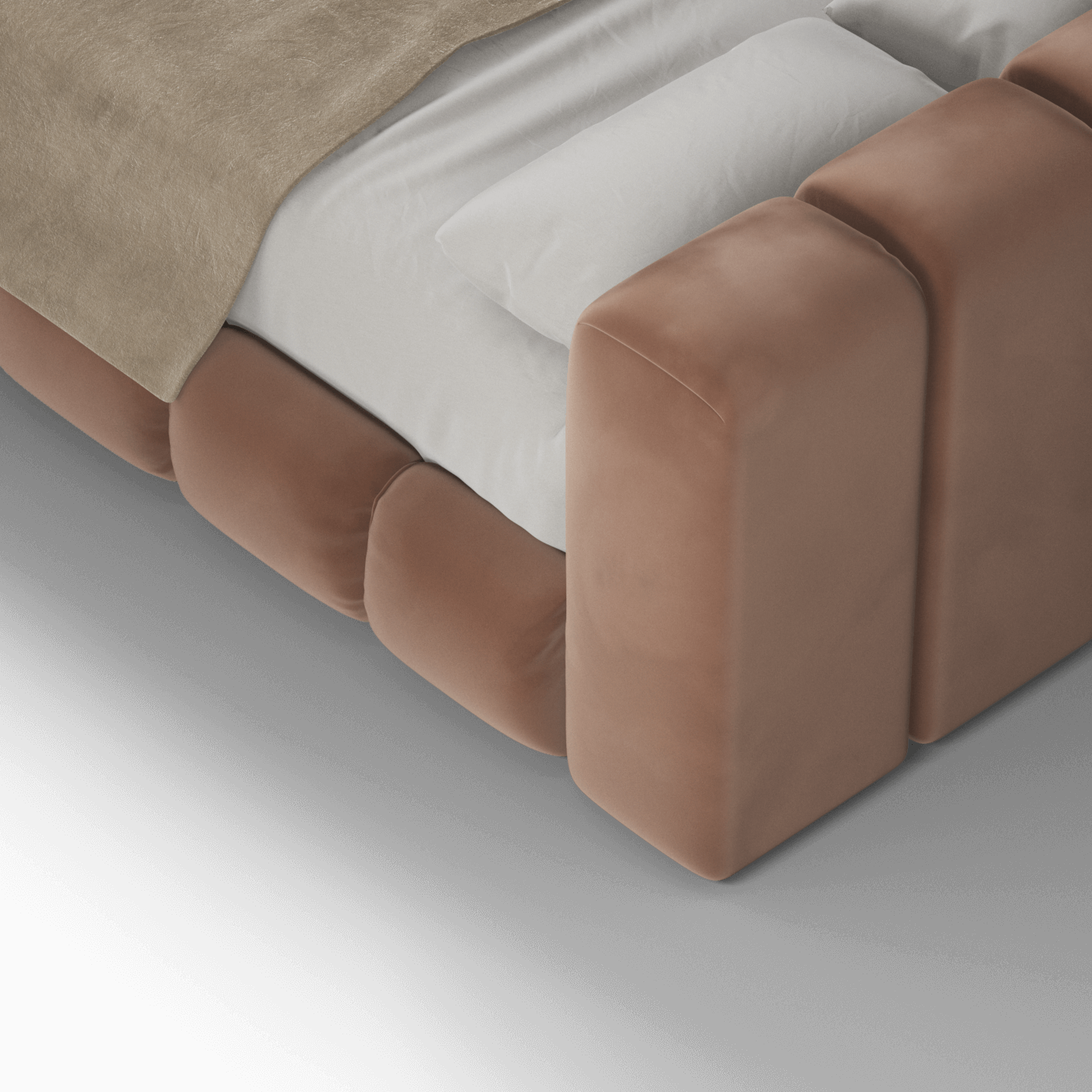 Flauschiges Doppelbett