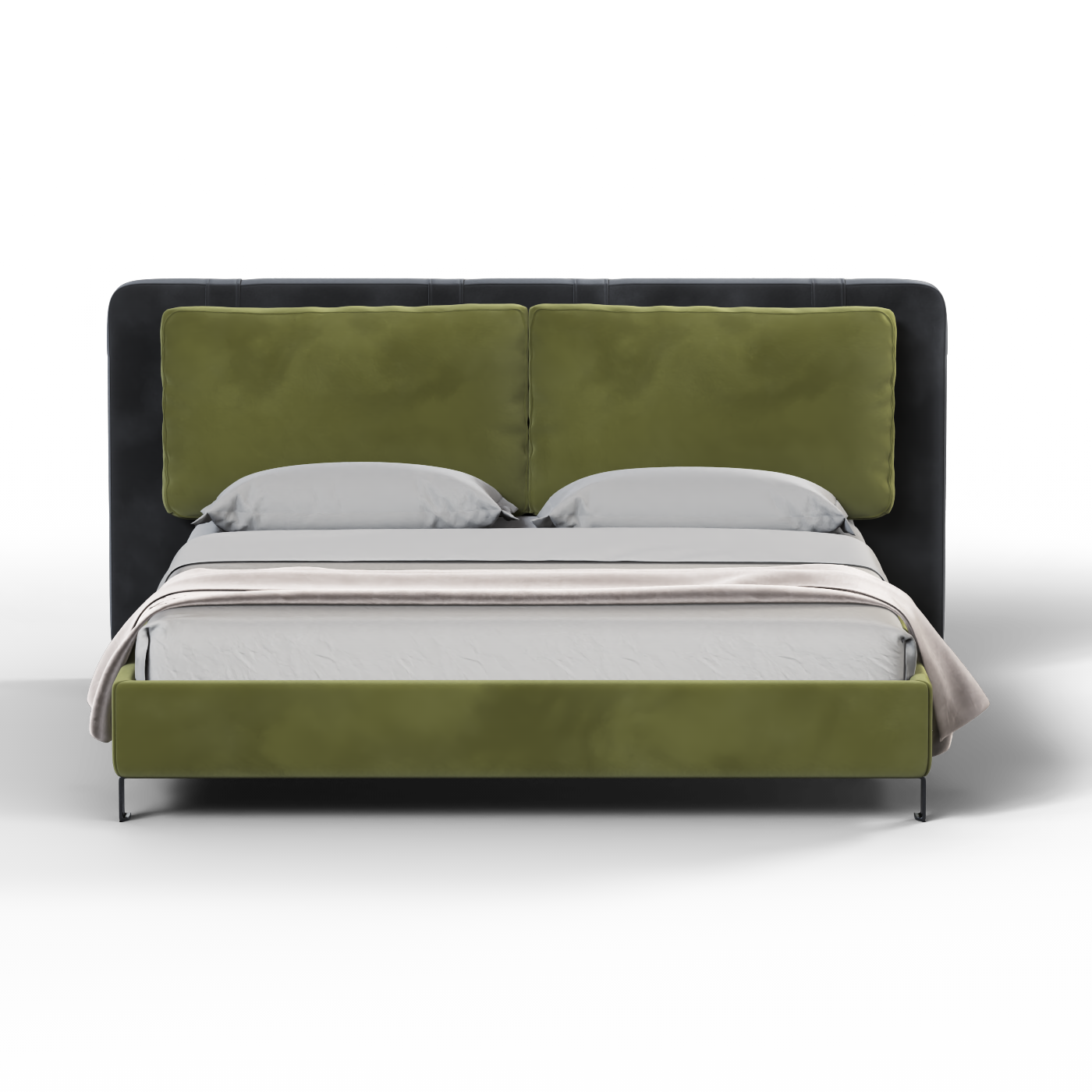 Giovanna Double Bed with Elegant Headboard