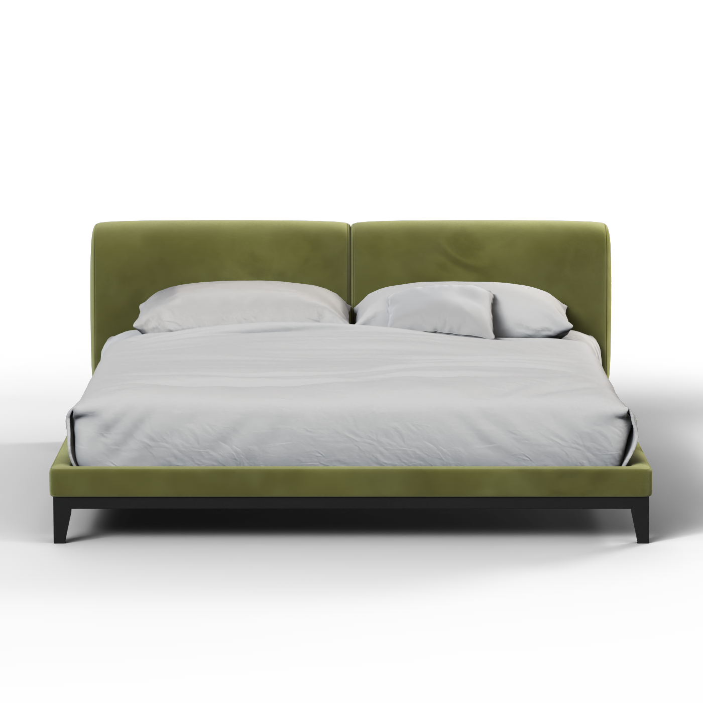 Infinity Upholstered Double Bed with Elegant Headboard