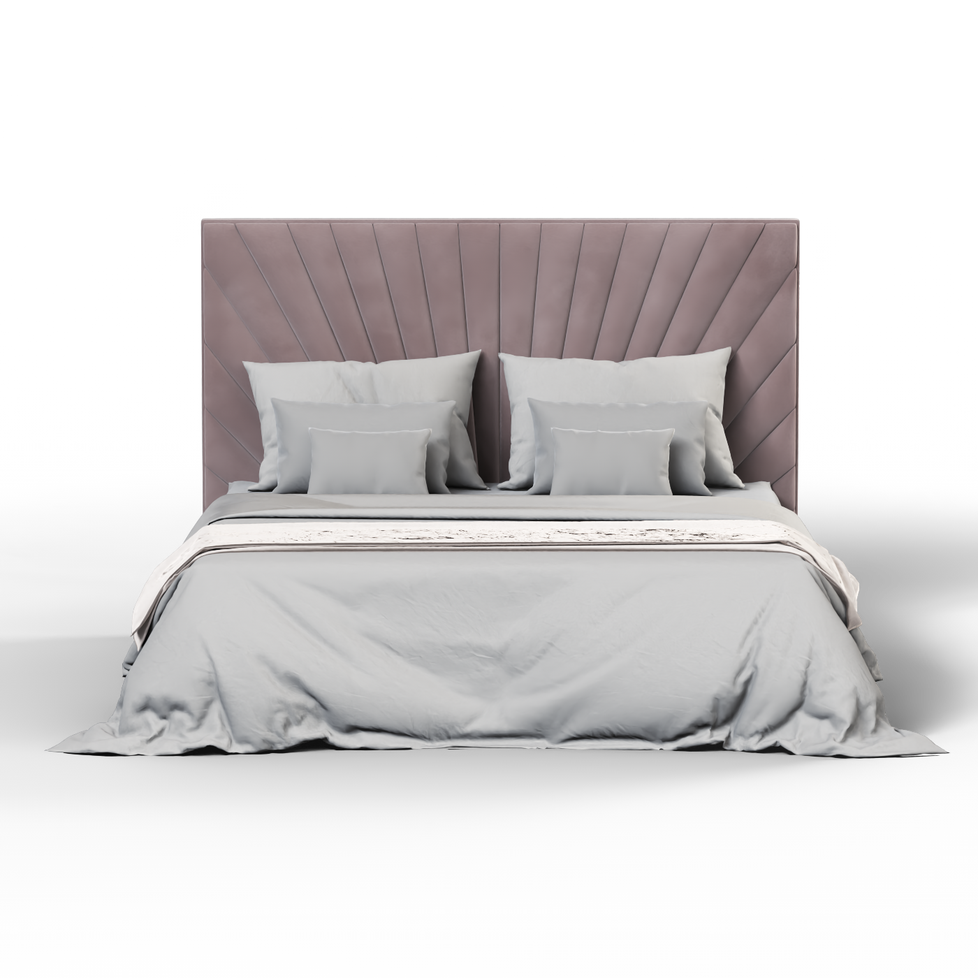 Lucia Bed With High Refined Headboard