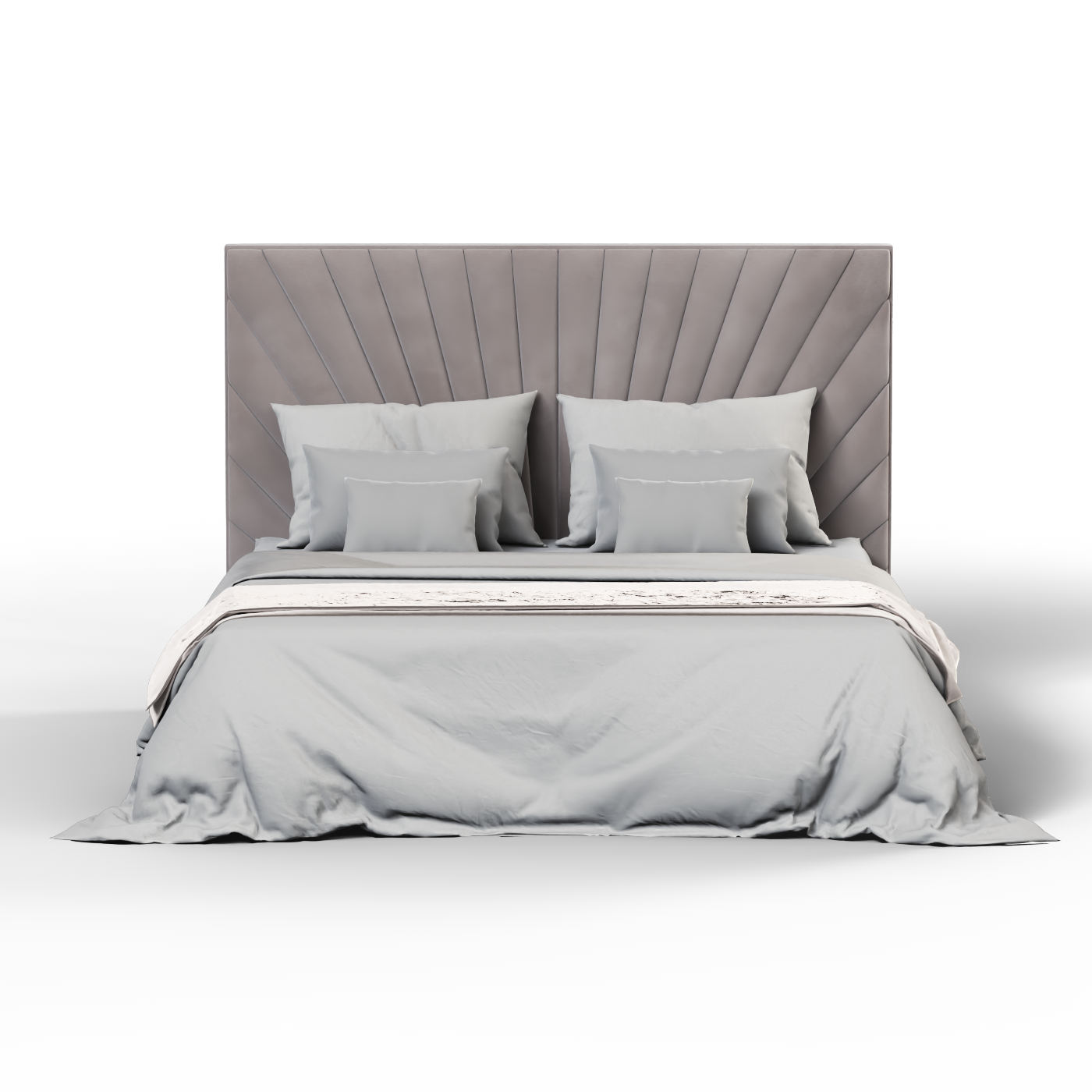 Lucia Bed With High Refined Headboard