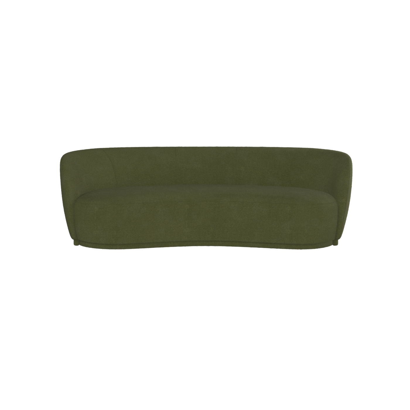 Posh Bouclé-Sofa mit geschwungenem Design