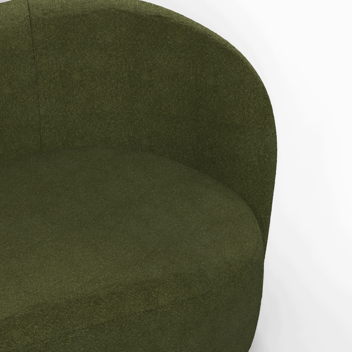 Posh Bouclé-Sofa mit geschwungenem Design