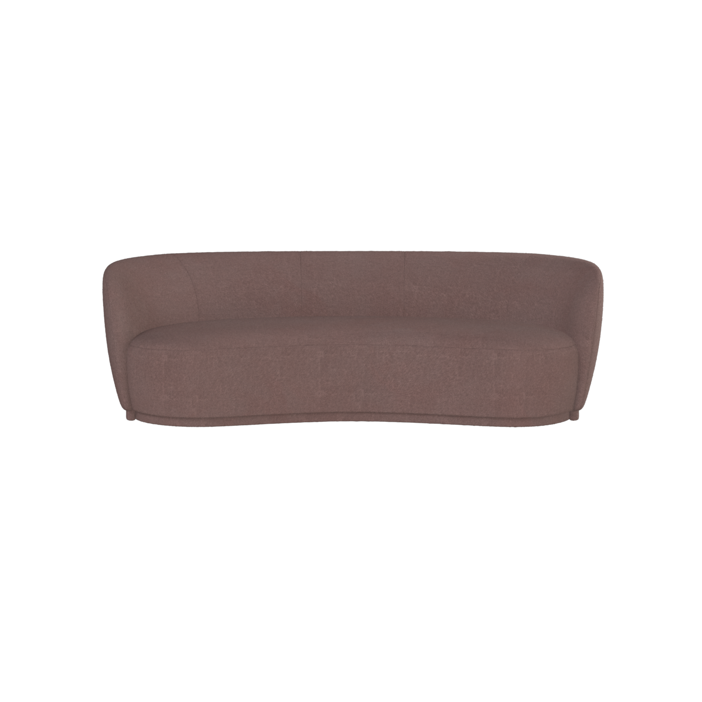 Posh Bouclé-Sofa mit geschwungenem Design