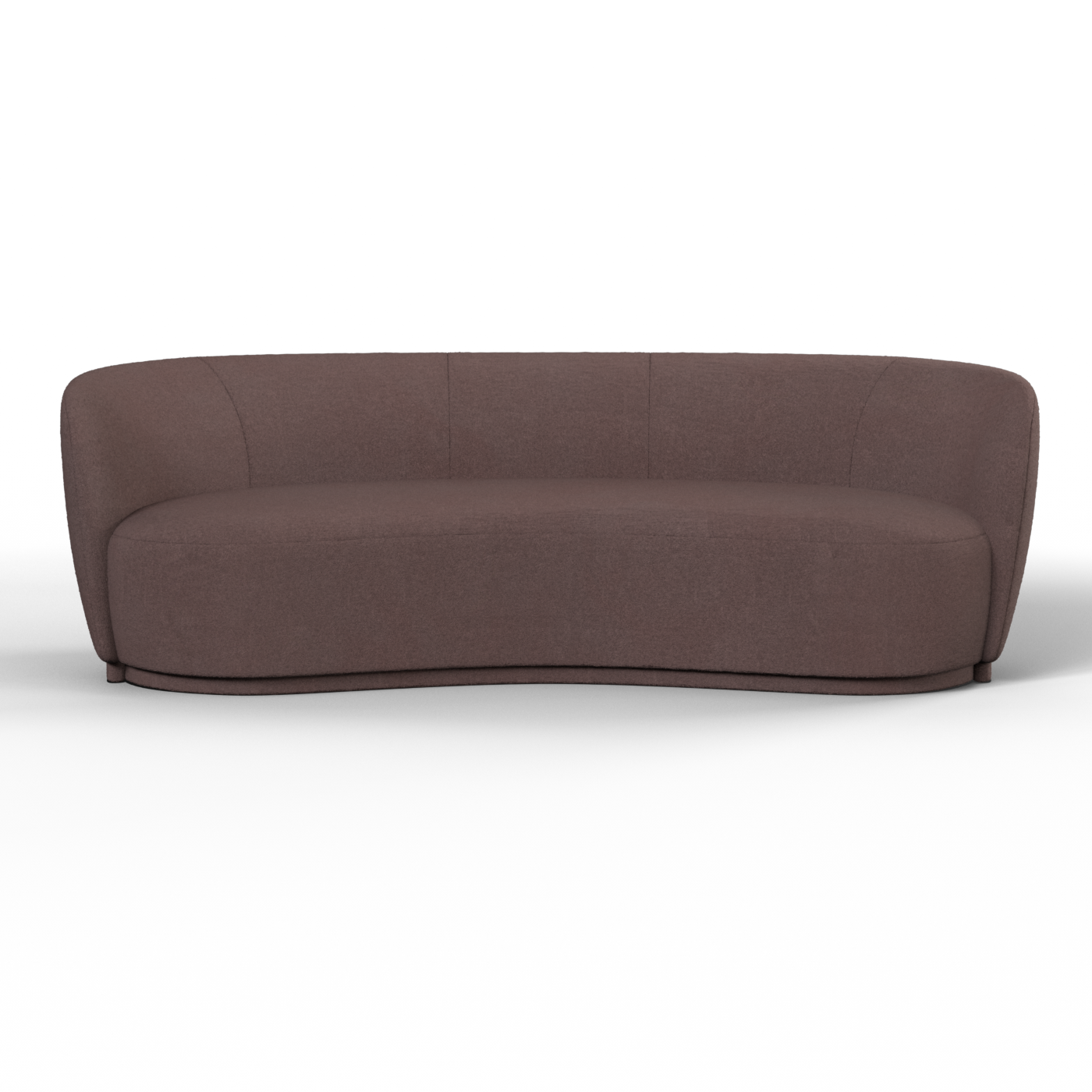 Posh Bouclé-Sofa mit geschwungenem Design