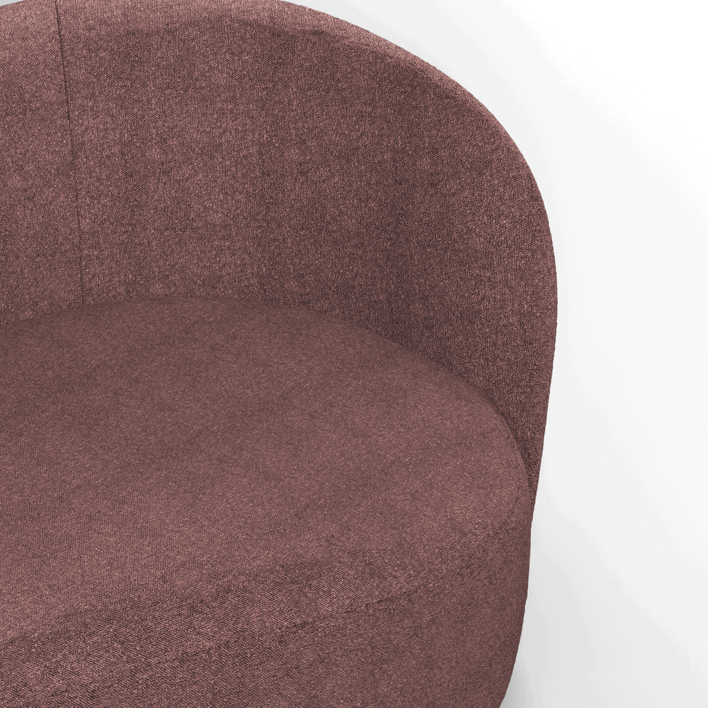 Posh Bouclé-Sofa mit geschwungenem Design