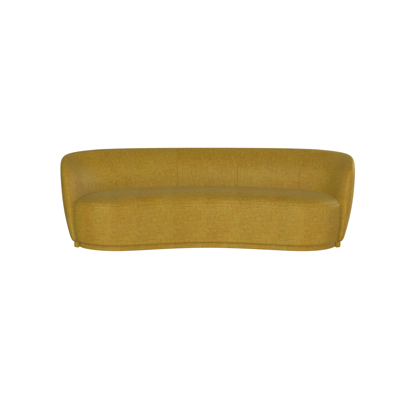 Posh Bouclé-Sofa mit geschwungenem Design