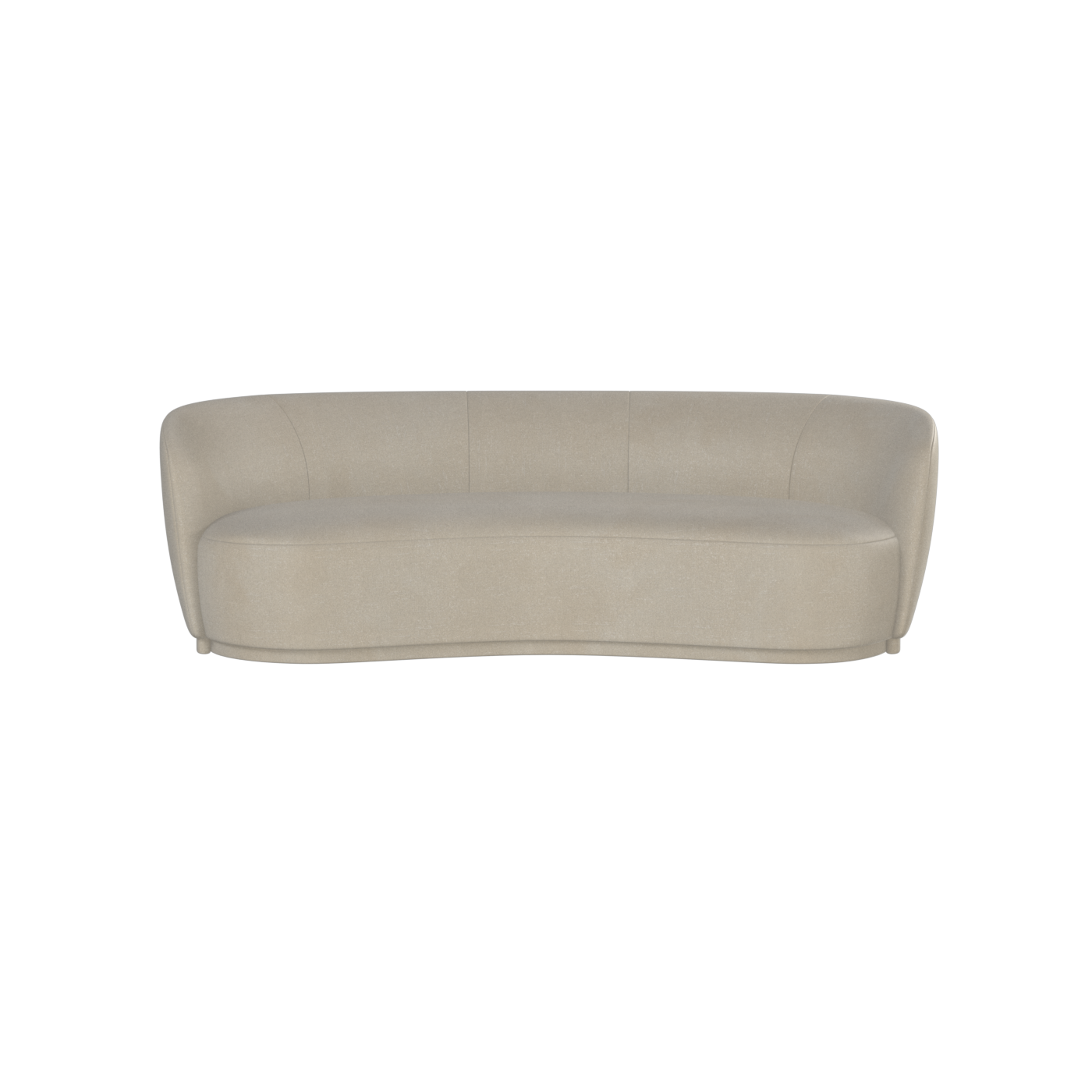 Posh Bouclé-Sofa mit geschwungenem Design