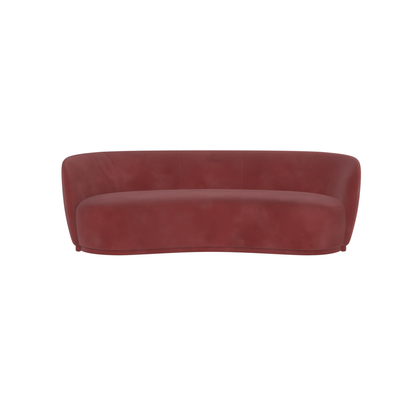 Posh Bouclé-Sofa mit geschwungenem Design
