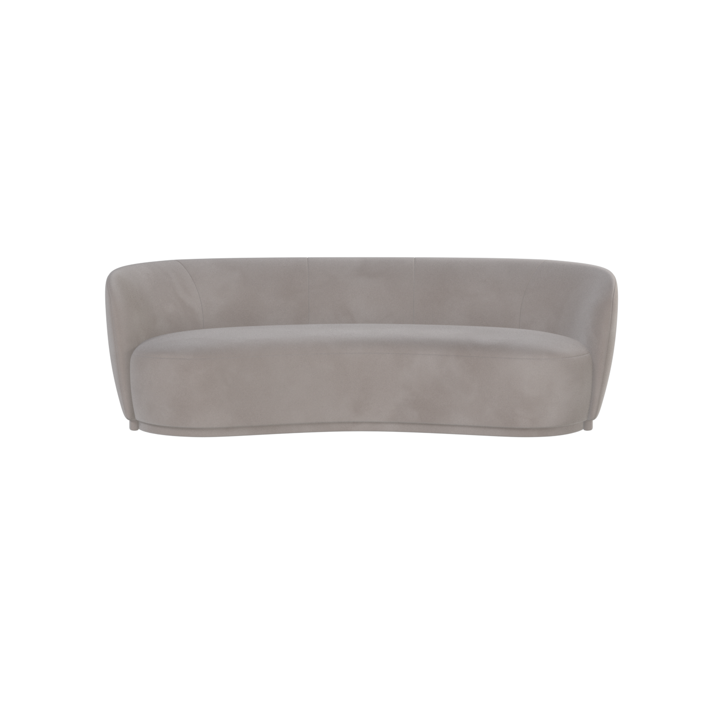 Posh Bouclé-Sofa mit geschwungenem Design