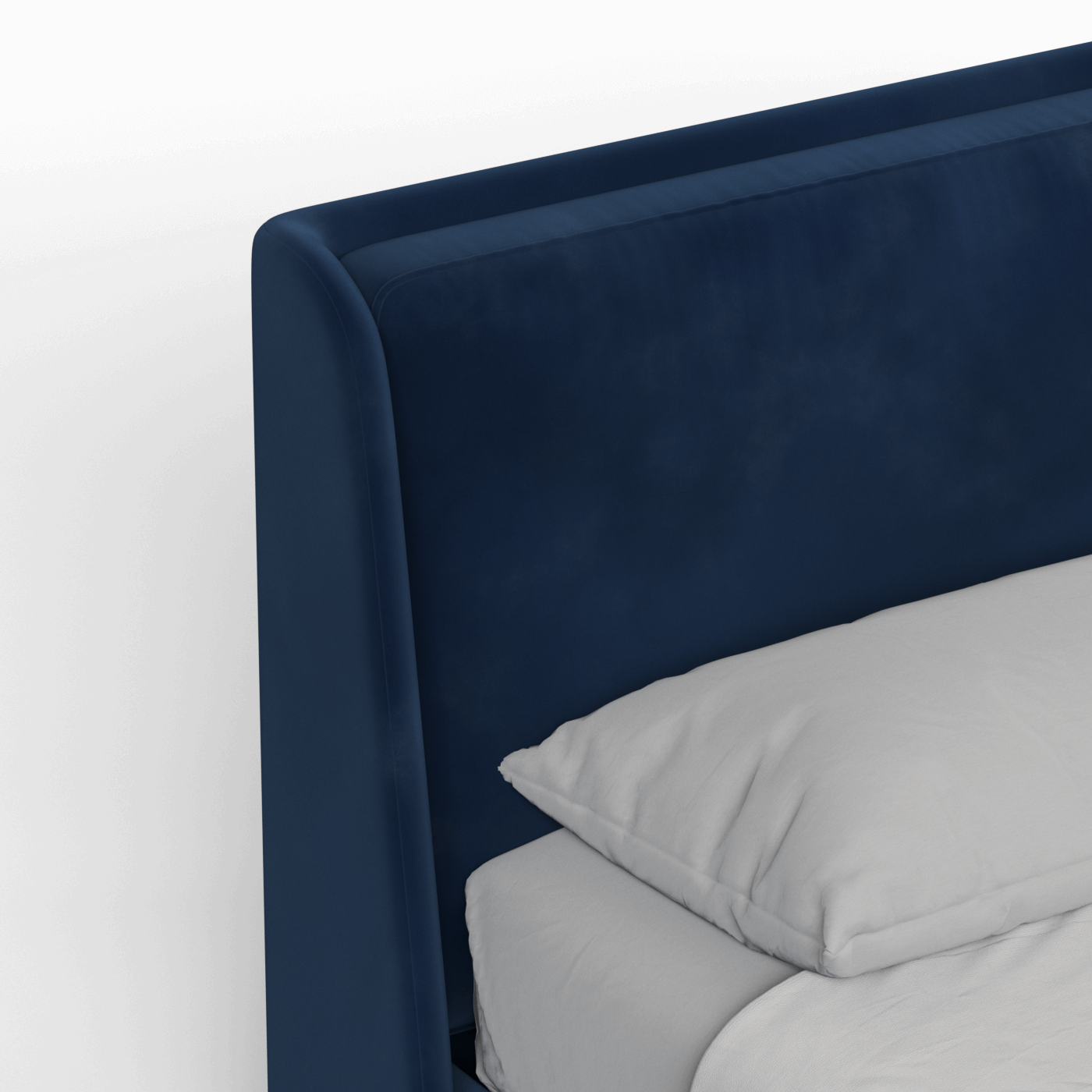 Lit double rembourré Ruby en tissu haut de gamme