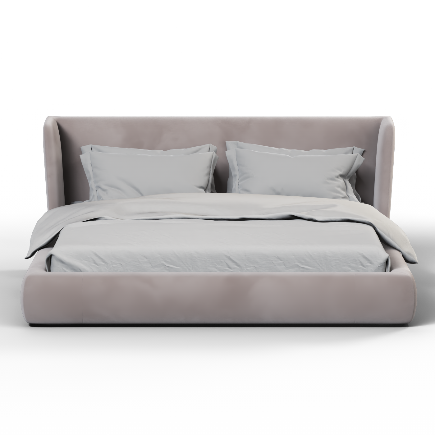 Valentina bed in Boucle Velvet Fabric