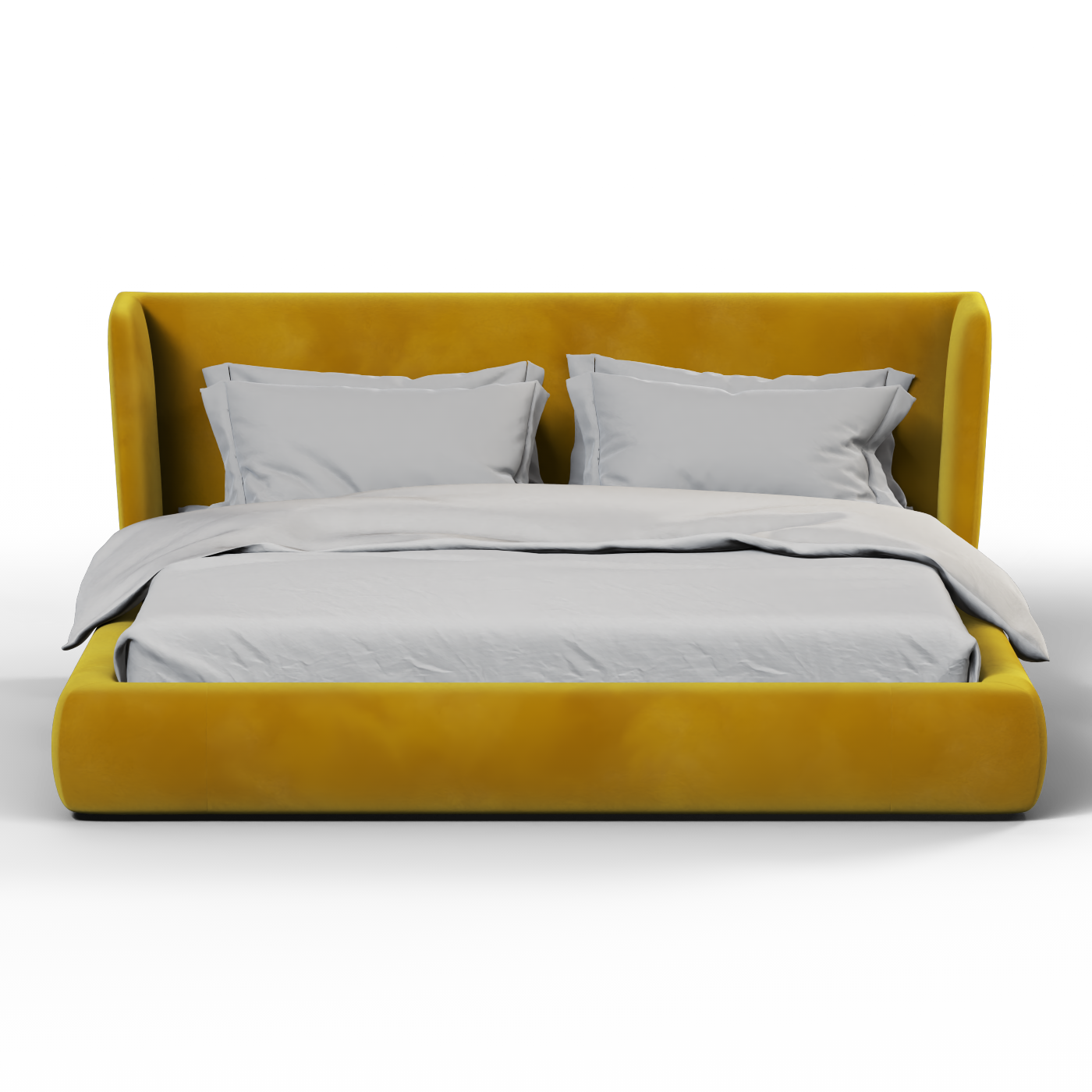 Valentina bed in Boucle Velvet Fabric