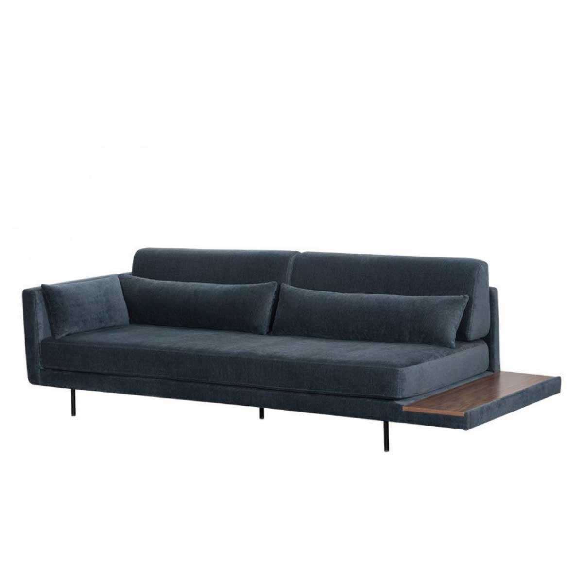 Canapé pratique avec table d'appoint intégrée