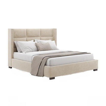 Ava Rectangular Headboard Bed N73 with Upholstered Frame