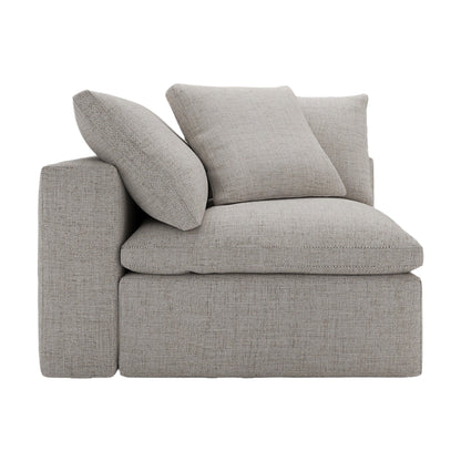 Sectional corner piece in neutral fabric
