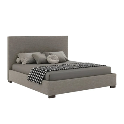 Upholstered Ava bed with modern vertical stitching