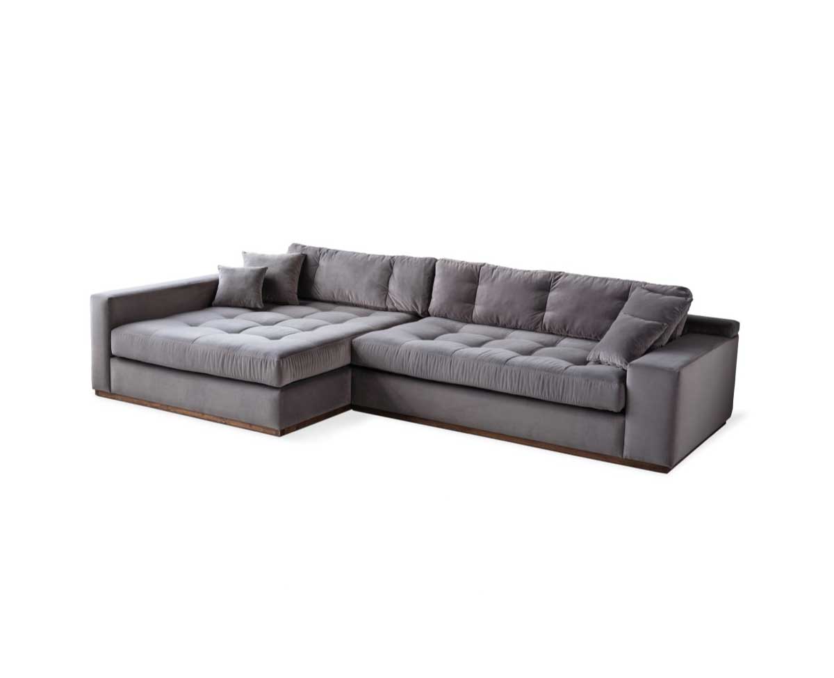 Crone Corner Sofa with Left Chaise and Multiple Back Cushions