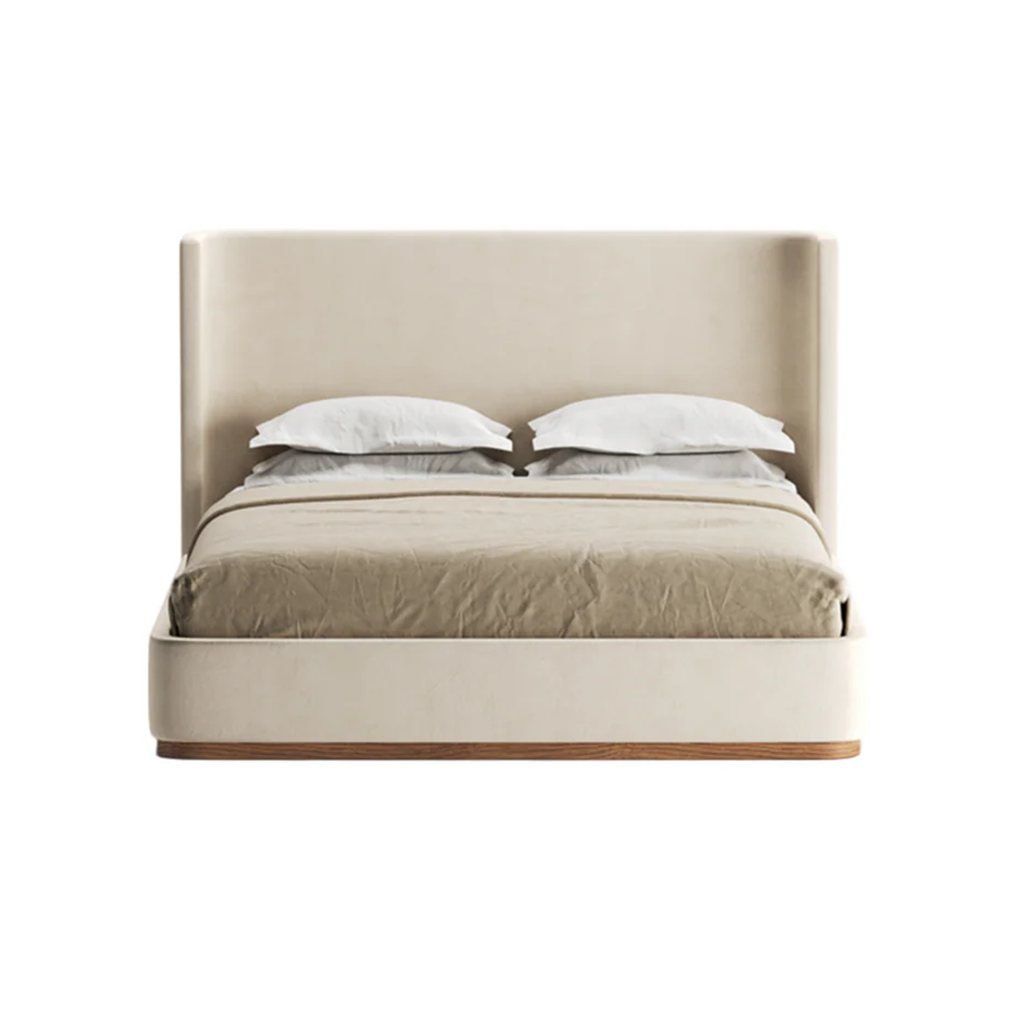 Shade Bed — Upholstered Platform Bed with Low Profile Base