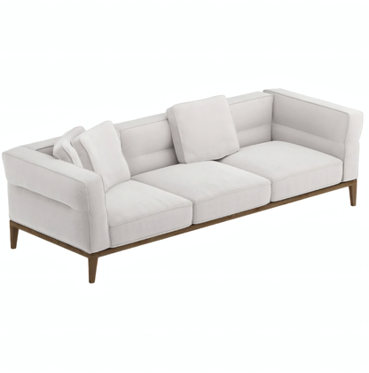Hope Three-Seater Sofa With Wood Frame and Loose Cushions