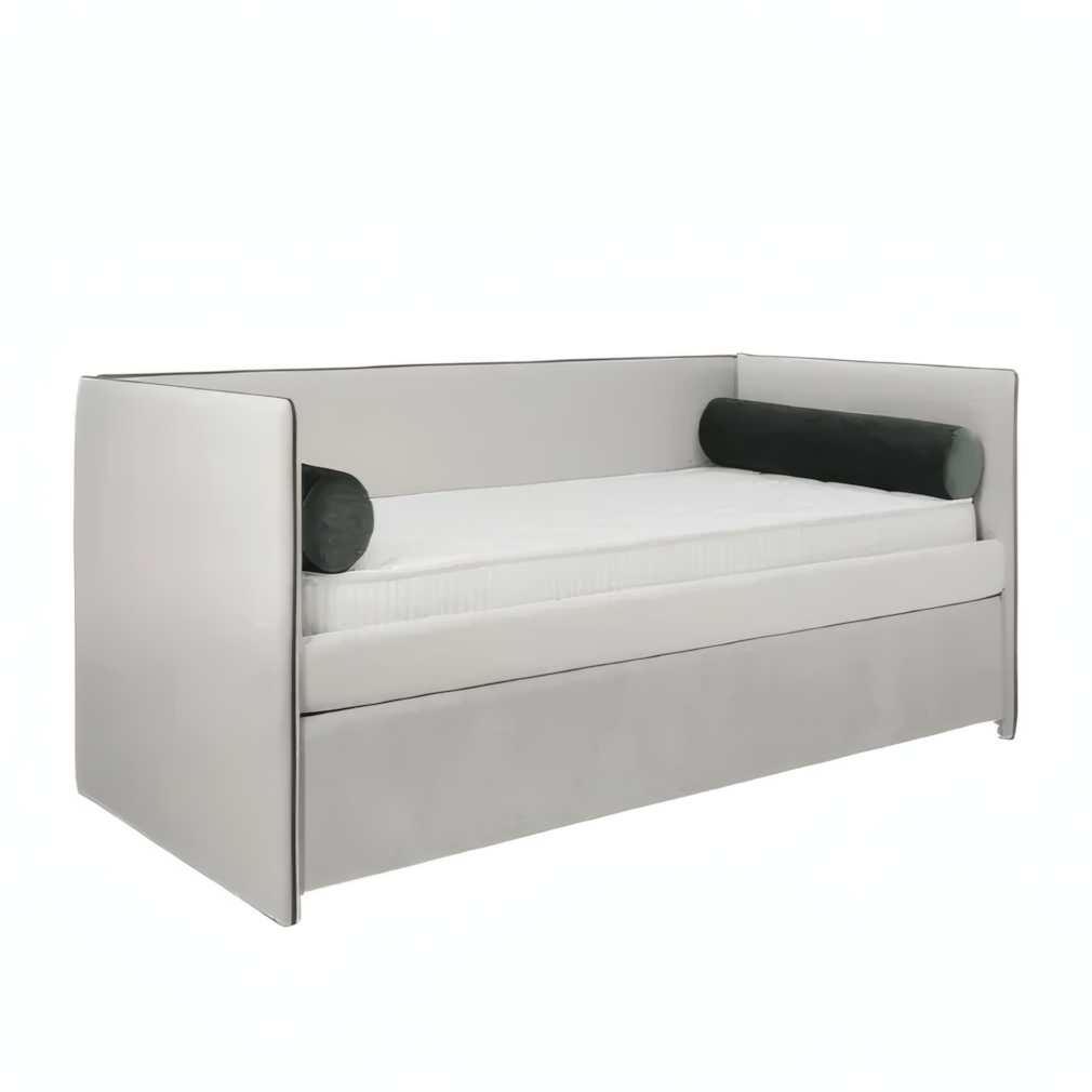 Mea Bed with Compact Lines and Subtle Design