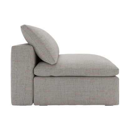 Modular seating base in neutral fabric
