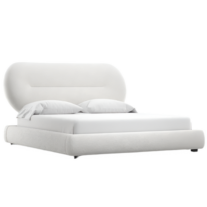 Sonata bed with smooth frame and minimalist detailing