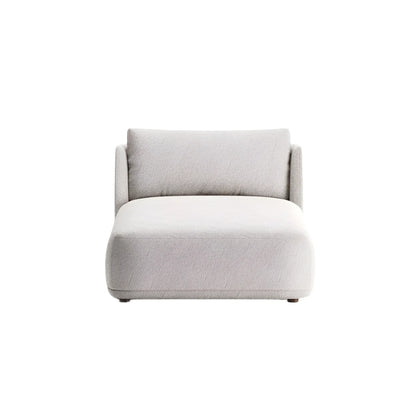 Agata daybed with sculpted seat and angled partial backrest
