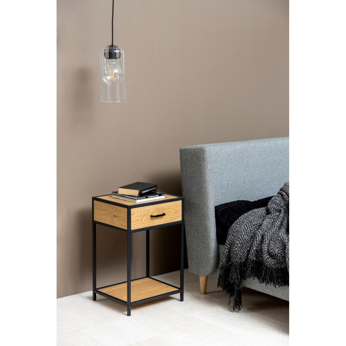 Bedside Table Seaford - Beige