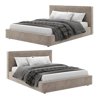 Sara Double Bed with Balanced Silhouette and Relaxed Lines