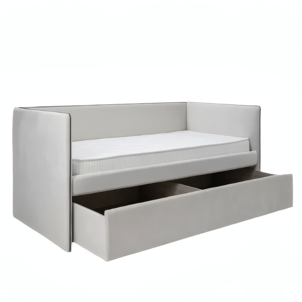 Mea Bed with Compact Lines and Subtle Design