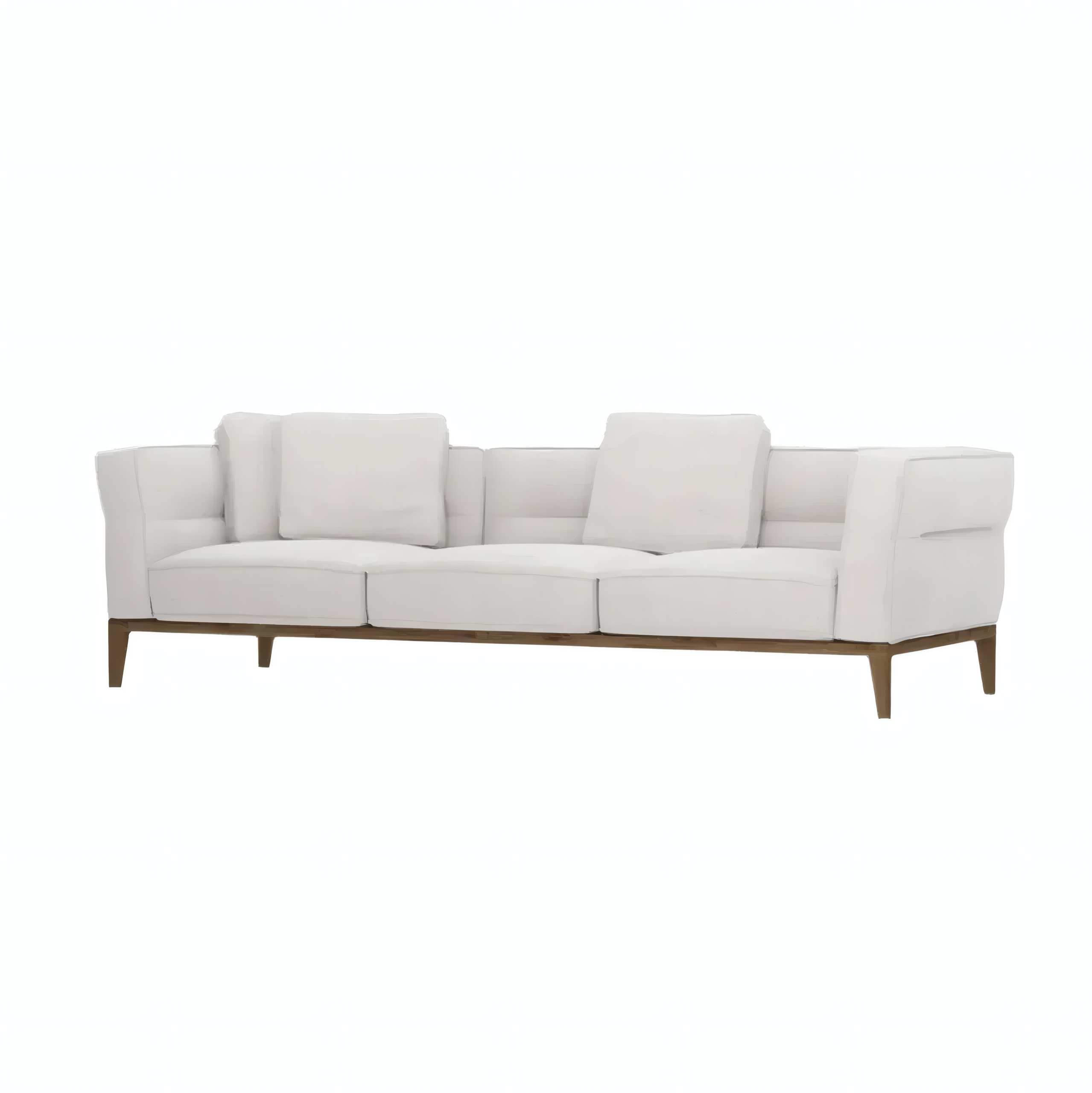 Hope Three-Seater Sofa With Wood Frame and Loose Cushions