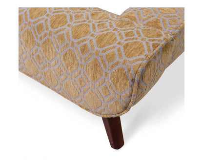 Chameleo Honey Double Bed with Honeycomb Upholstery and Oak Legs