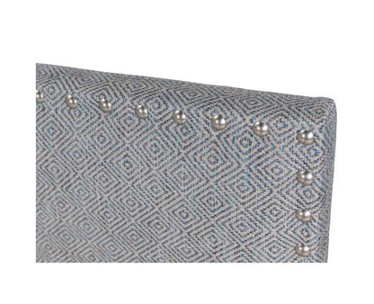 Rovena Double Bed with Nailhead-Trimmed Upholstered Headboard