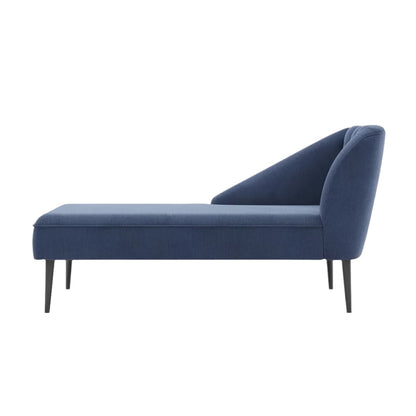 Deborah Blue Velvet Daybed with Wingback and Slim Legs