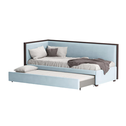 Nuvola Custom Daybed in Sky Blue Velvet