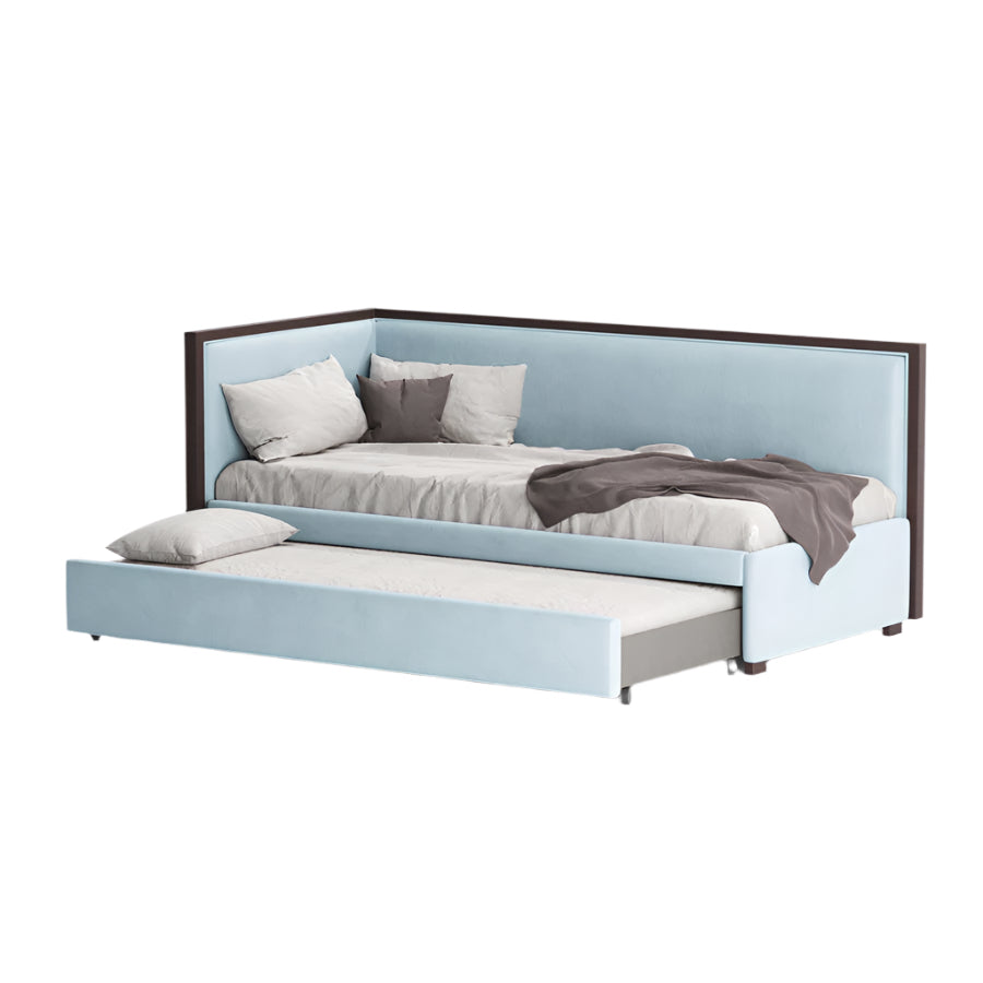 Nuvola Custom Daybed in Sky Blue Velvet