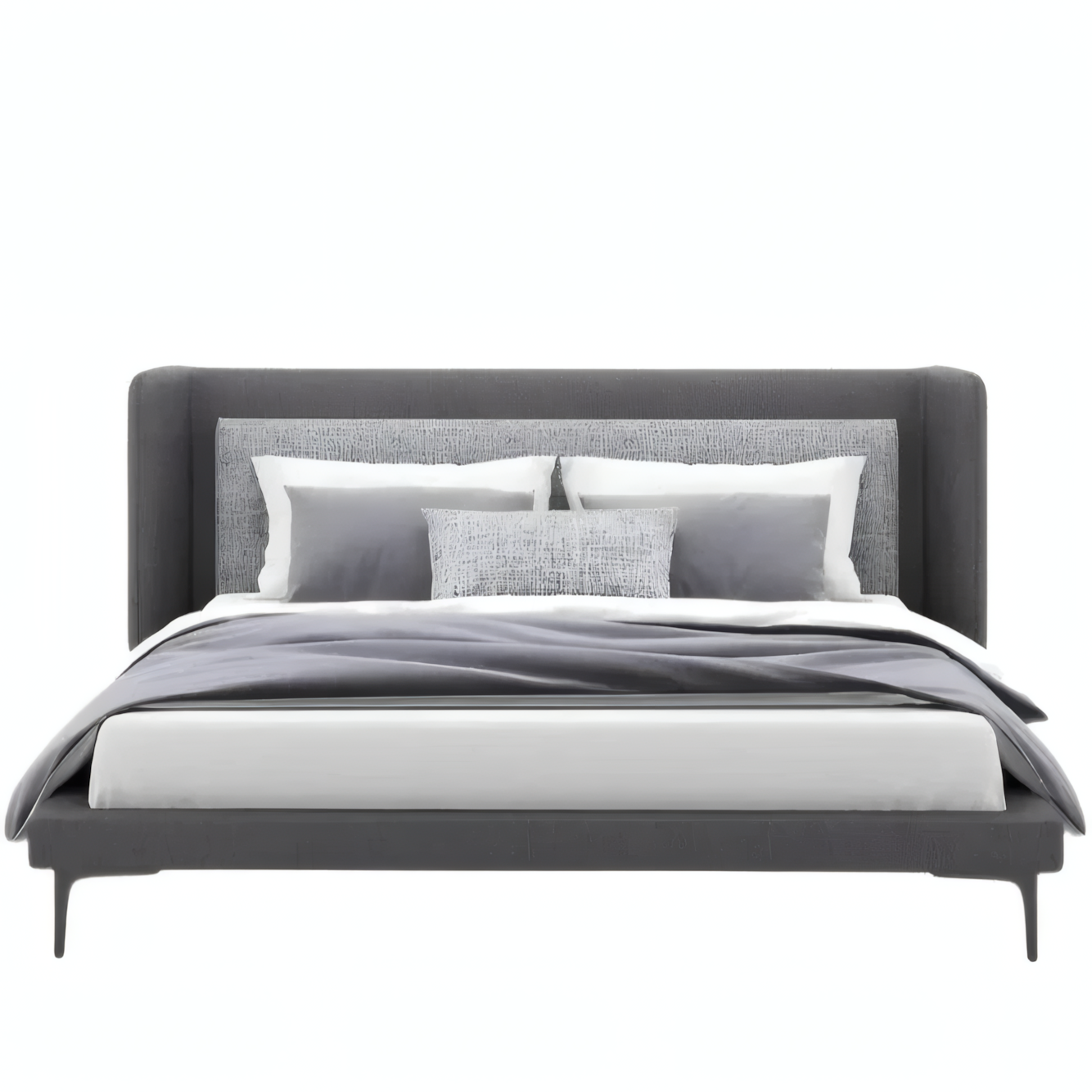 Elsa Bed with Refined Curves and Streamlined Headboard