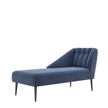 Deborah Blue Velvet Daybed with Wingback and Slim Legs