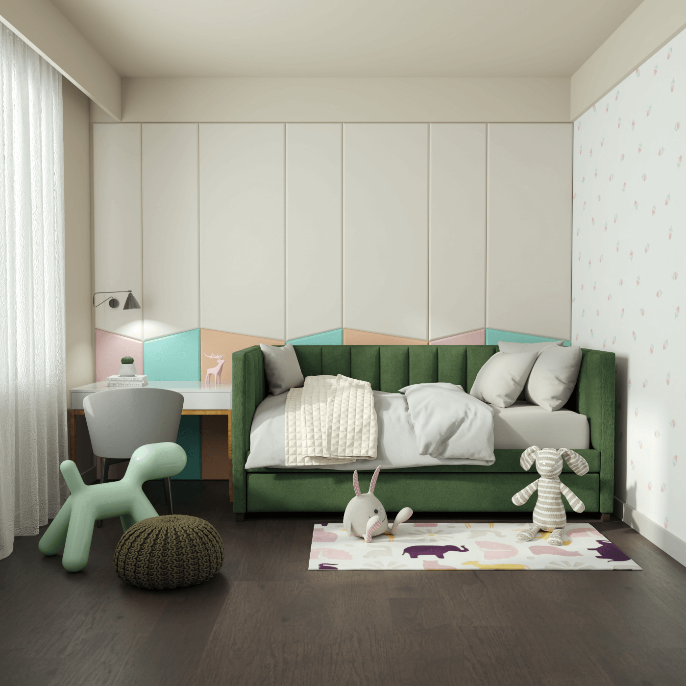 Capella Daybed with Sculpted Style and Built-In Versatility