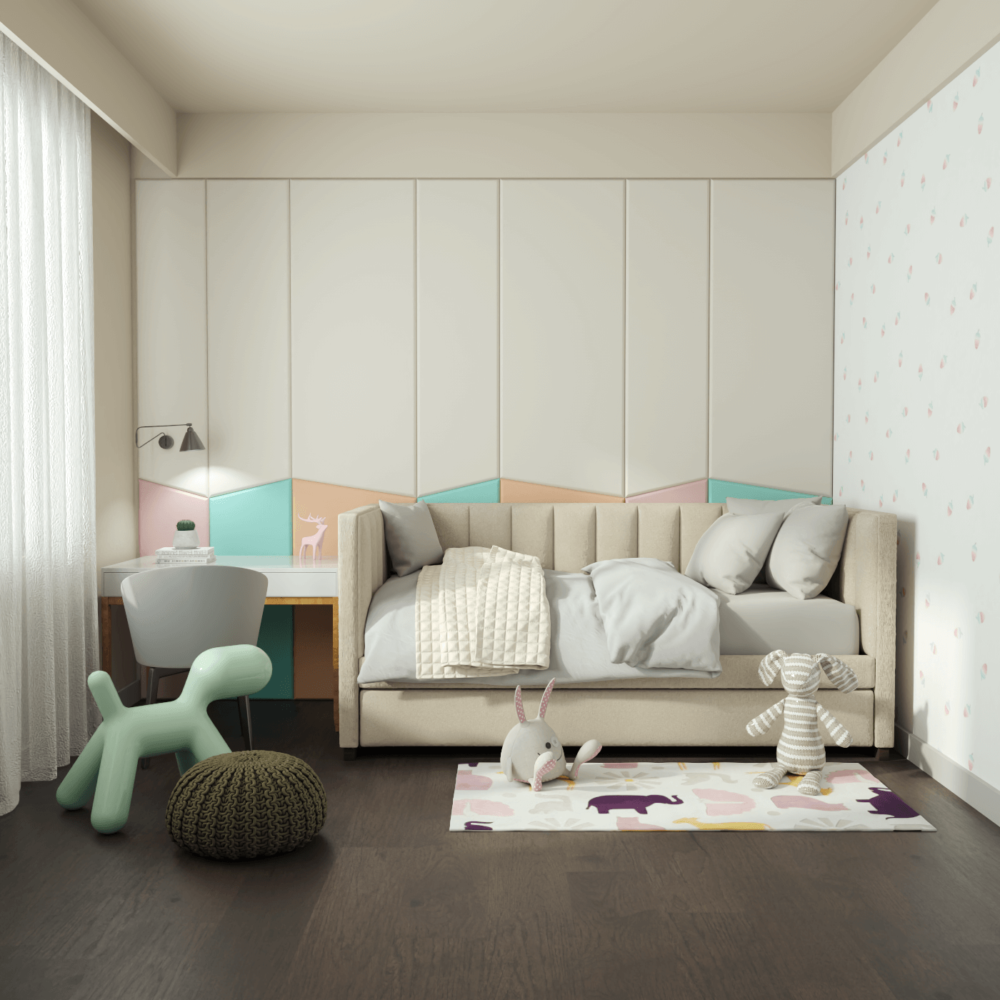 Capella Daybed with Sculpted Style and Built-In Versatility