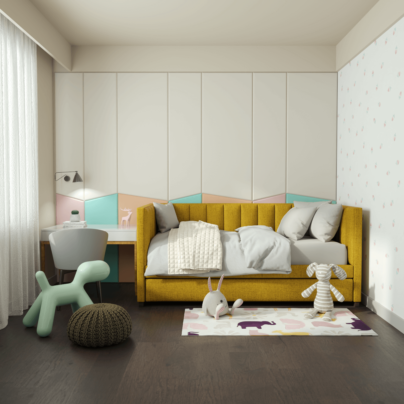 Capella Daybed with Sculpted Style and Built-In Versatility