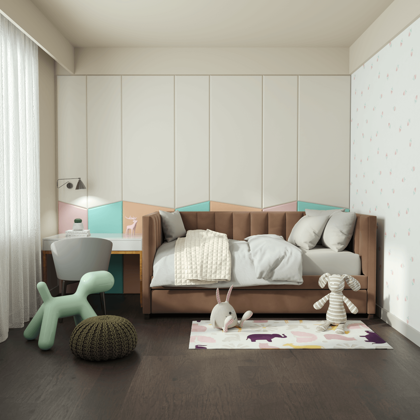 Capella Daybed with Sculpted Style and Built-In Versatility