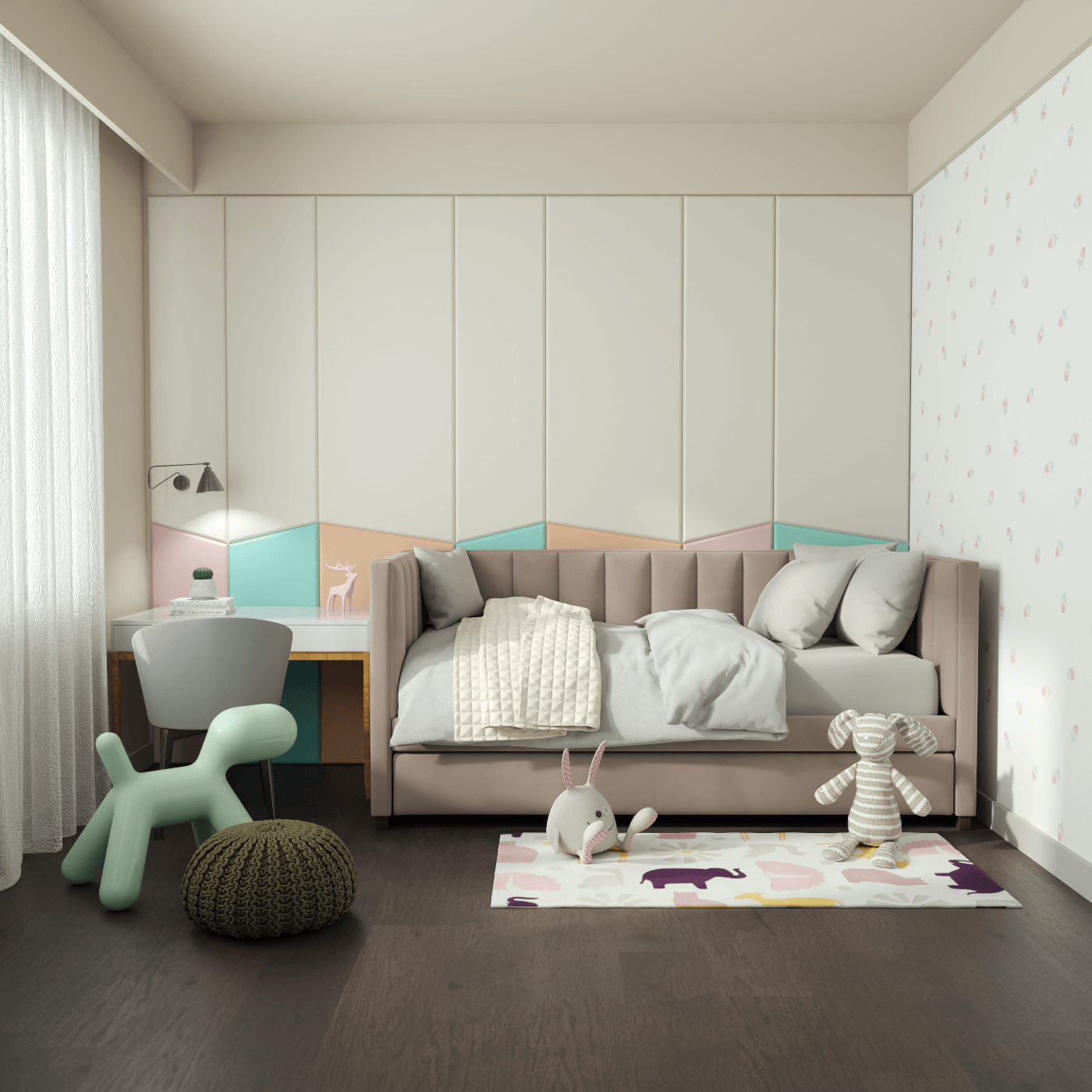 Capella Daybed with Sculpted Style and Built-In Versatility